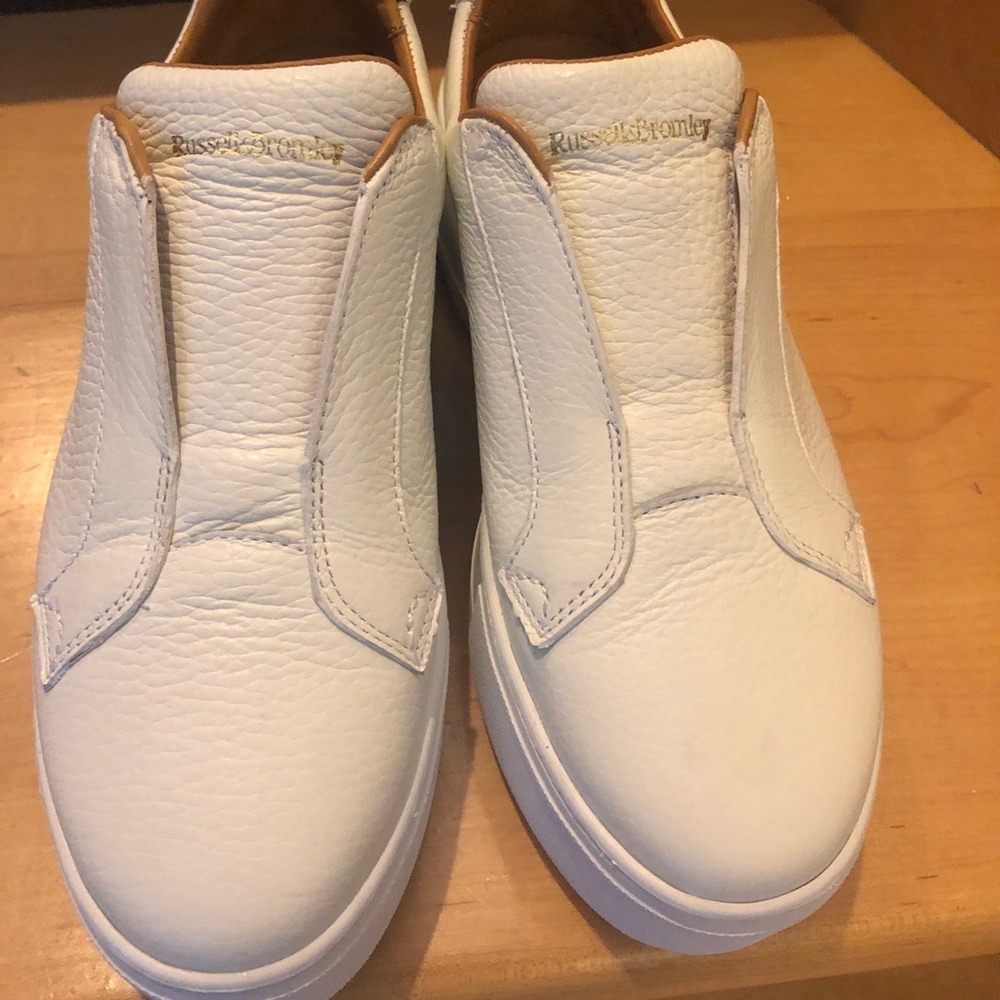 Platform white sneakers